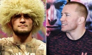 UFC жангчиси Хабиб Нурмагомедов ва Жорж Сен-Пьер тўқнашувида ким ғолиб бўлиши борасида ўз фикрини билдирди