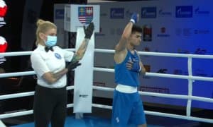 Шаҳзод Музаффаров қозоғистонлик боксчини мағлуб этди