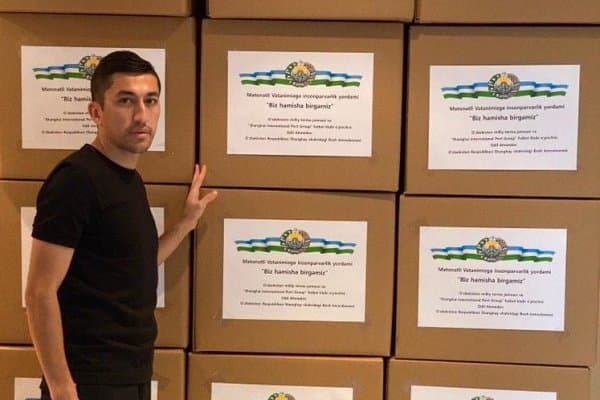 Одил Аҳмедов Хитойдан Ўзбекистонга моддий ёрдам юборди (Фото)