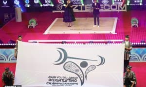 Оғир атлетика. Тошкент мезбонлик қилаётган Осиё чемпионатининг очилиш маросимидан фотогалерея