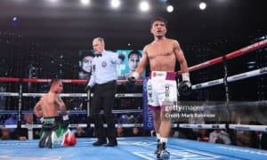 Murojon Akhmadaliev knocked out his opponent