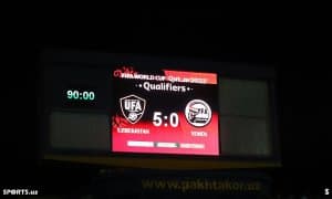 Ўзбекистон миллий терма жамоаси ЖЧ саралашларидаги 50-ғалабасида 5:0 ҳисобида зафар қучди