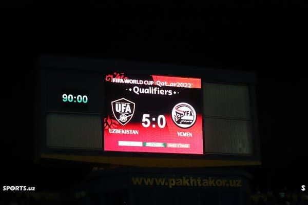 Ўзбекистон миллий терма жамоаси ЖЧ саралашларидаги 50-ғалабасида 5:0 ҳисобида зафар қучди