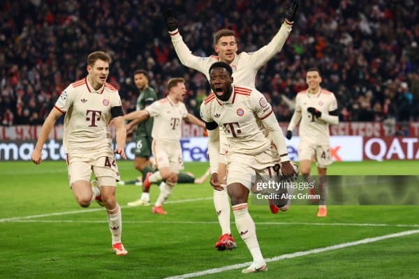 ЕЧЛ. "Бавария" сўнгги дақиқаларда гол уриб, иккита ўйин натижасига кўра, зафар қучди