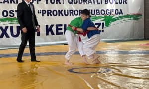 Паркентда белбоғли кураш бўйича беллашувлар ташкил этилди