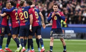 Ла Лига. "Сосьедад" бирорта ҳам зарба бермаган баҳсда "Барса" йирик ҳисобда зафар қучди 