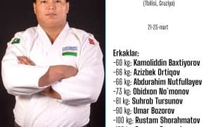 Тбилиси “Катта дубулға” турнирида қатнашувчи дзюдочиларимиз аниқ