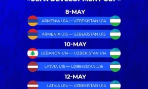 Ўзбекистон U15 ва U14 терма жамоалари Ереванда халқаро ўртоқлик турнирида қатнашади