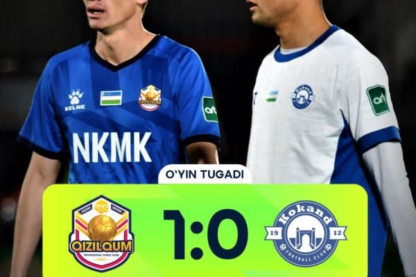 Суперлига. "Қизилқум" бир киши кам бўлиб қолган "Қўқон-1912" устидан ғалаба қозонди