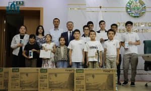 Халқаро мусобақада муносиб иштирок этган ёш шахматчлар тақдирландилар!
