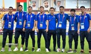 Ўзбекистон терма жамоасининг БААга қарши баҳс олдидан машғулотлари