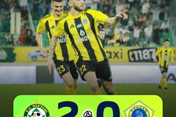 Суперлига. "Нефтчи" "Хоразм"ни мағлуб этиб, турнир жадвалида 2-ўринга чиқиб олди