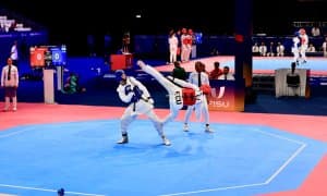 Таэквондочи йигитларимиз жамоавий дастурда ярим финалга йўл олишди