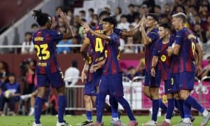 "Барселона" Жанубий Корея клубини йирик ҳисобда мағлуб этди. Рэшфорд дебют голини киритди