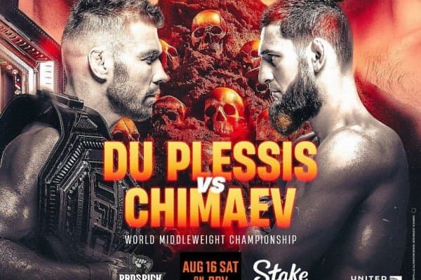 Дрикус Дю Плесси: "Хамзат Чимаев жангдан беш ҳафта олдин мен бутун ҳаётим давомида қилган ишни бажаришни бошлабди"