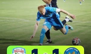 Суперлига. "Сўғдиёна" қўшимча дақиқалардаги пенальти эвазига "Динамо" билан дуранг ўйнади