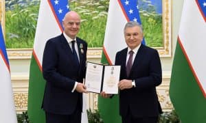 Шавкат Мирзиёев Инфантинога "Дўстлик" орденини топширди 