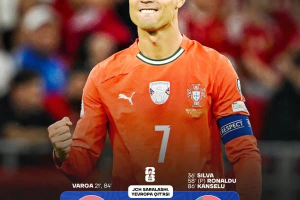 ЖЧ-2026 саралаши. Португалия камбек амалга ошириб, қийинчилик билан Венгрияни енгди 