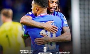 ЖЧ-2026 саралаши. Франция Мбаппе ва Барколанинг голлари эвазига ғалаба қозонди 