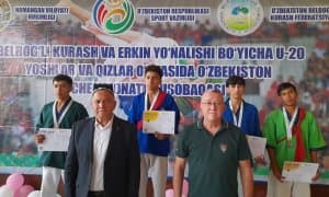Наманганда белбоғли кураш бўйича Ўзбекистон чемпионати ўтказилди 