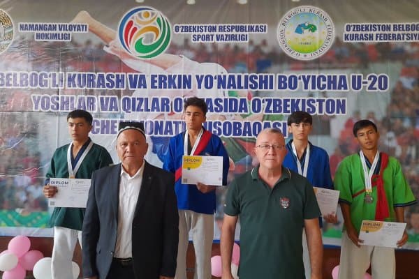 Наманганда белбоғли кураш бўйича Ўзбекистон чемпионати ўтказилди 