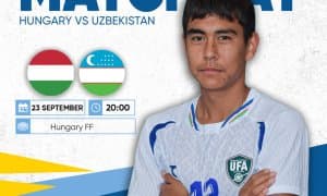 Ўзбекистон  U16 терма жамоасининг Венгрияга қарши асосий таркиби маълум