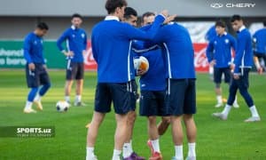 Ўзбекистон терма жамоаси Қувайтга қарши ўйин олдидан расмий машғулот ўтказди. Сайфиев ва Ҳамробеков унда қатнашмади