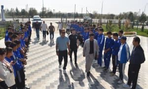 Фабио Каннаваро Қаршидаги футбол академиясига ташриф буюрди