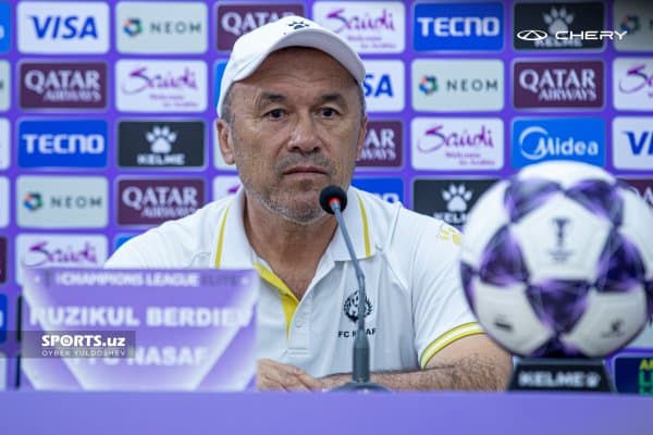 Рўзиқул Бердиев: Асосий мақсадимиз — очко олиш ва гуруҳдаги ҳолатимизни яхшилаш!