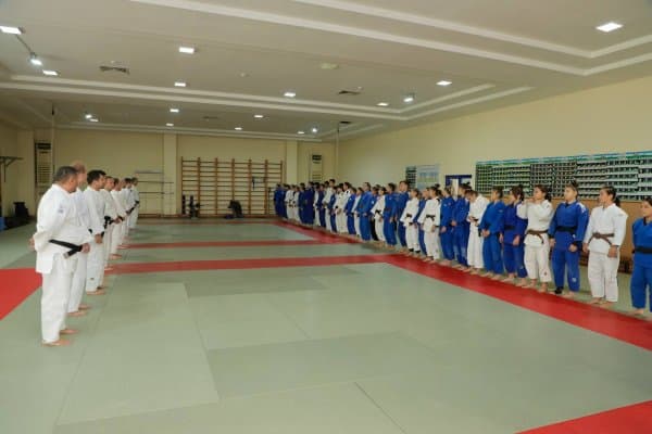 Дзюдо.  Ўзбекистон ва Қозоғистон аёллар терма жамоалари қўшма машғулот ўтмоқда