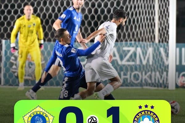 Суперлига. Иккита қизил карточка кўрсатилган ўйинда "Пахтакор" минимал ҳисобда "Хоразм"дан устун келди