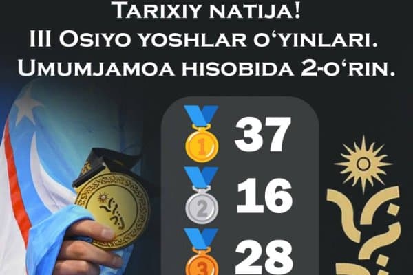 Ўзбекистон ёшлари Осиё ўйинларида иккинчи ўринни эгаллади!