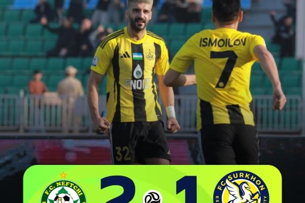 Суперлига. "Нефтчи" Фарғонада "Сурхон"ни мағлубиятга учратди, Марушичдан дубль!