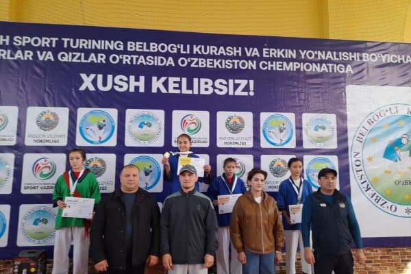 Қўрғонтепада белбоғли кураш бўйича Ўзбекистон кубоги беллашувлари ўтказилди