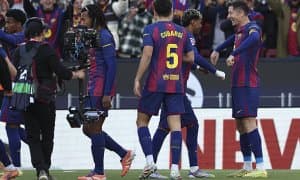 Ла Лига. "Барселона" "Камп Ноу"га қайтганидан сўнг йирик ҳисобда ғалаба қозонди 