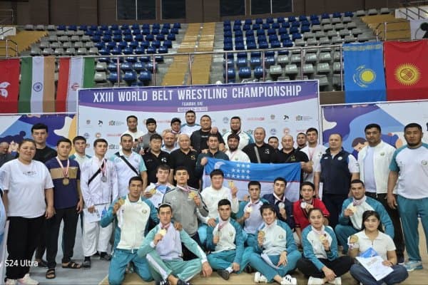 Белбоғли кураш. Полвонларимиз жаҳон чемпионатида умумжамоа ҳисобида биринчи бўлишди