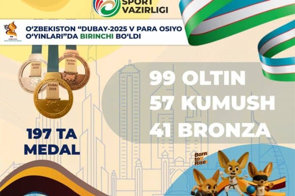 Ўзбекистон V пара Осиё ўйинларида биринчи ўринни эгаллади