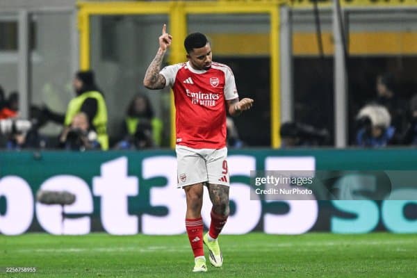 ЕЧЛ. “Арсенал” Габриэль Жезуснинг дубль эвазига “Интер”ни мағлуб этди