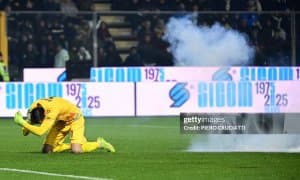 А Серия ўйини вақтида "Интер" мухлиси уч бармоғидан айрилди