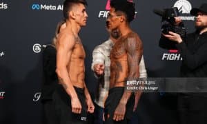 "UFC Vegas 113" турнири: барча жангчилар тарозидан ўтди, тўрт спортчи жаримага тортилди