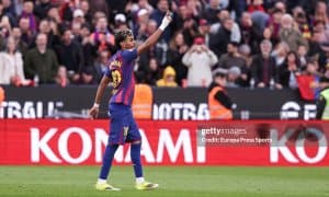 Ламин Ямал фаолиятида илк бор хет-трик қайд этди