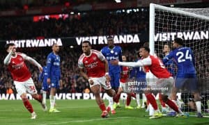 "Арсенал" бурчак зарбасидан 16-голини урди ва лига рекордини такрорлади