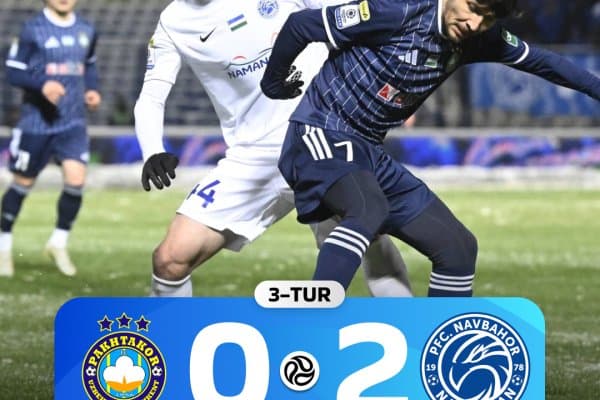 Суперлига. "Пахтакор" мавсумдаги илк мағлубиятини "Навбаҳор"дан қабул қилиб олди