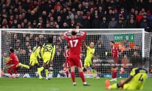 АПЛ. "Тоттенхэм" сўнгги дақиқада гол уриб, "Ливерпуль"ни ғалабадан маҳрум қилди