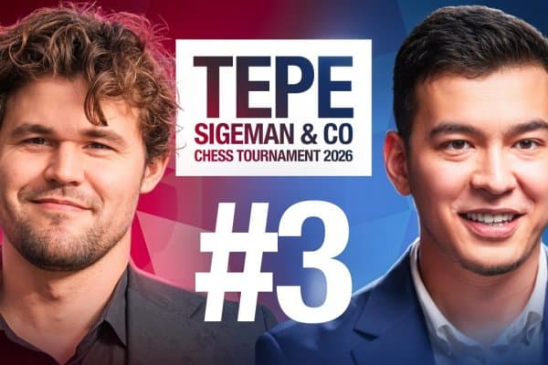 "TePe Sigeman 2026" 3-тур: Нодирбек Абдусатторов — Магнус Карлсен 