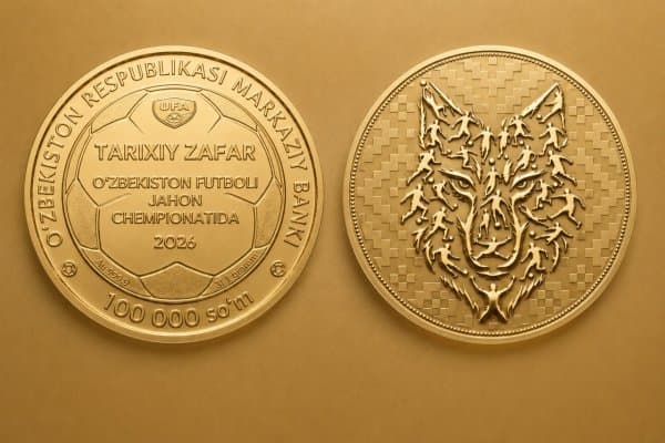 Ўзбекистон Марказий банки терма жамоанинг мундиалдаги иштирокига бағишланган танга чиқарди