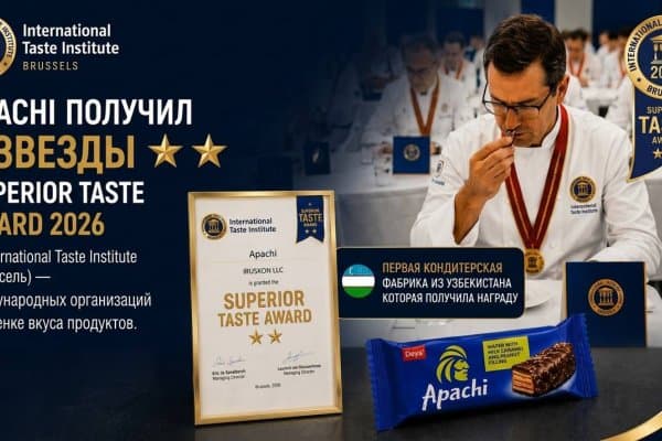 Ўзбекистоннинг Apache батончиги халқаро Superior Taste Award мукофотида икки юлдузни қўлга киритди