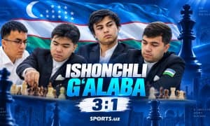 Ўзбекистон 2-терма жамоаси 3:1 ҳисобида ғалаба қозонди