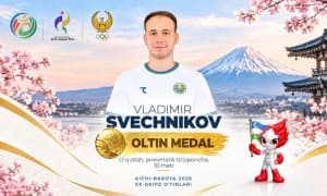 Осиё ўйинлари - 2026: Мерган Свечников ҳам рекорд ўрнатди, ҳам олтин медаль олди