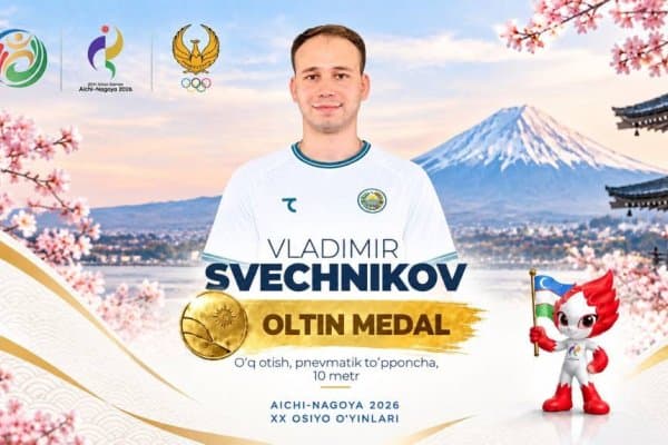 Осиё ўйинлари - 2026: Мерган Свечников ҳам рекорд ўрнатди, ҳам олтин медаль олди